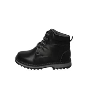 JC Dees Pu Boys Laced Boot - Black