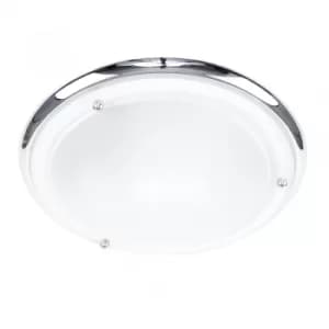 IP44 Rated Bathroom Light, Chrome and Glass