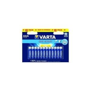 Varta AAA High Energy Battery Alkaline Pack of 12 4903121482