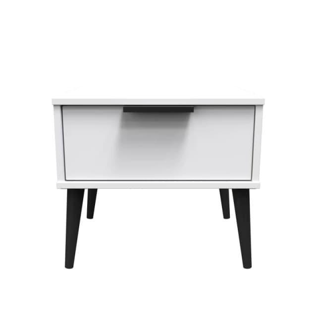 Ready Assembled 2 U Fuji 1 Drawer Side Table (Ready Assembled) in White White Unisex