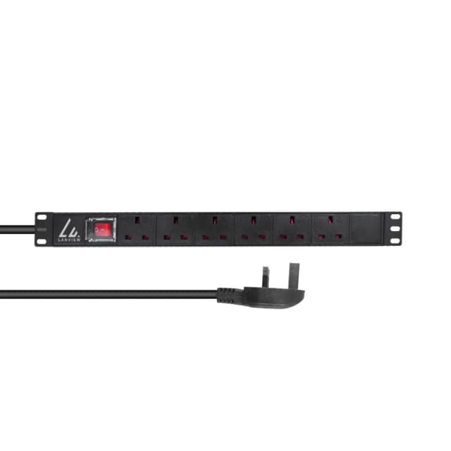 Lanview LVR-3MUK-SW-UK6 power distribution unit (PDU) 6 AC outlet(s) 1