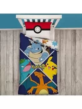 Pokemon Stance Single Duvet Cover Set - Multi