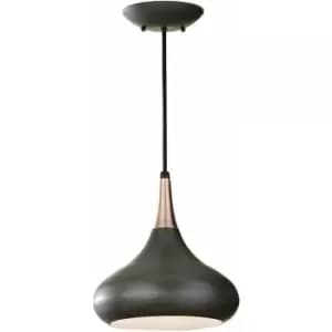 1 Bulb Ceiling Pendant Light Fitting Dark Bronze LED E27 60W Bulb