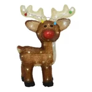 Outdoor LED Acrylic Reindeer Christmas Decoration 48 Led's - 47cm High