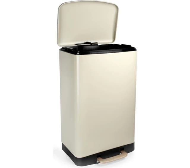 SALTER BW14806 50-litre Rectangular Bin - Cream 5054061632439