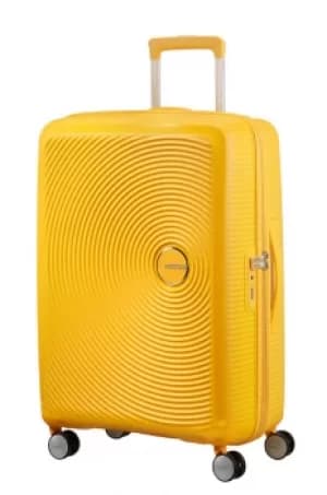 American Tourister Soundbox Spinner Golden Yellow Suitcase