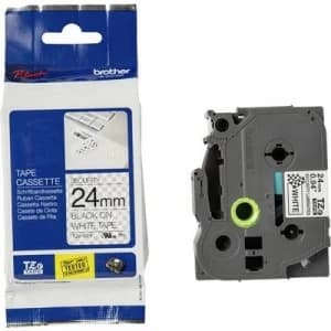 Labelling tape (safety, sealing) Brother TZe, TZ TZe-SE5 Tape colour: White Font colour:Black 24mm 8 m