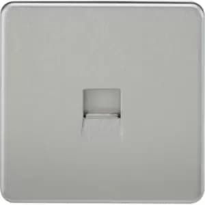 MLA Knightsbridge Telephone Master Socket Brushed Chrome - SF7300BC