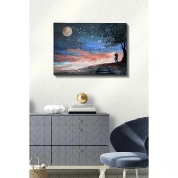 Kanvas Tablo (50 x 70) - 256 Multicolor Decorative Canvas Painting