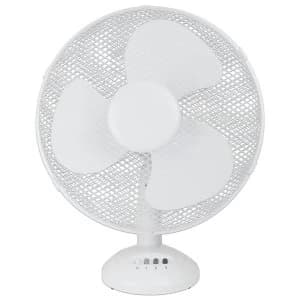 Status 12" Oscillating Desk Fan - White