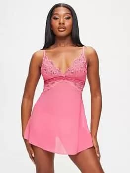Ann Summers Nightwear & Loungewear Icon Chemise - Bright Pink, Bright Pink Size M Women