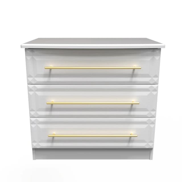Norfolk 3 Drawer Chest In White Ash (Ready Assembled)