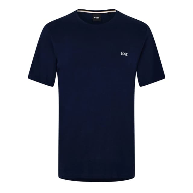 Boss Logo Crew Neck T Shirt - Blue Blue S