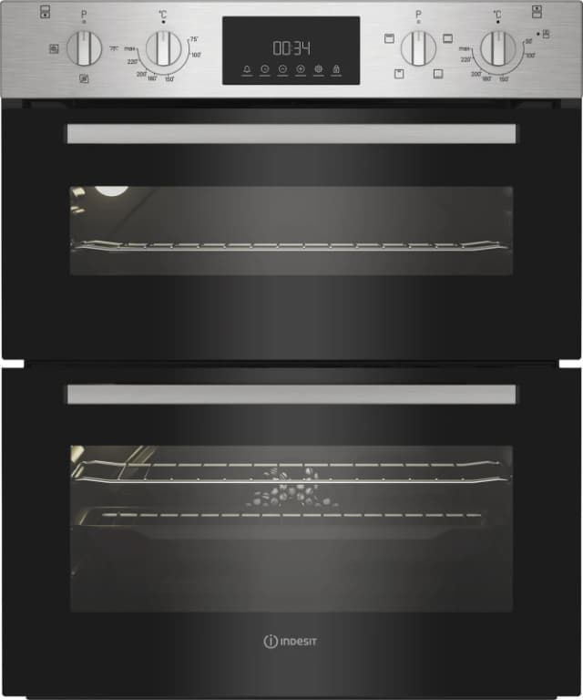 Indesit DUI 10D IX Built Under Electric Double Oven - Stainless Steel - A/A Rated