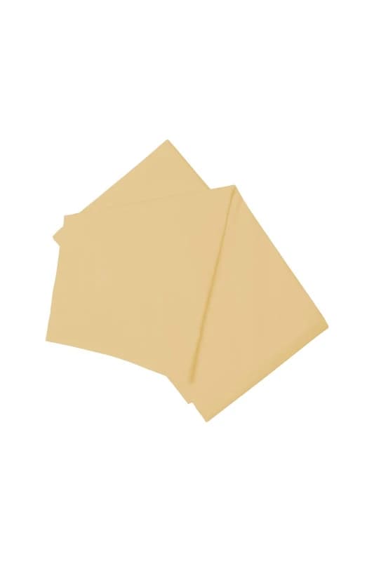 Belledorm Easy Care 200 Thread Count Cotton Polyester Percale Flat Sheet in Yellow Size: Single Yellow Unisex Single