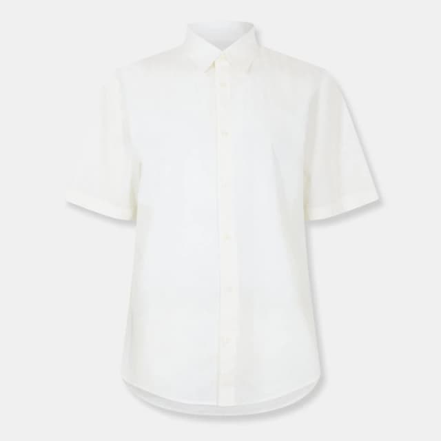 Armani Exchange Mens Short-Sleeve Plain Shirt Off White male M