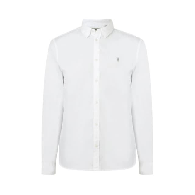 AllSaints Hawthorn Long Sleeve Shirt White male 2X Large