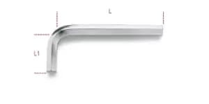 Beta Tools 96 0.9mm Offset Hexagon Key Wrench Chrome-plated 000960013