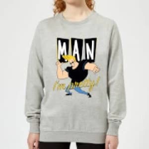 Johnny Bravo Man I'm Pretty Womens Sweatshirt - Grey - 3XL