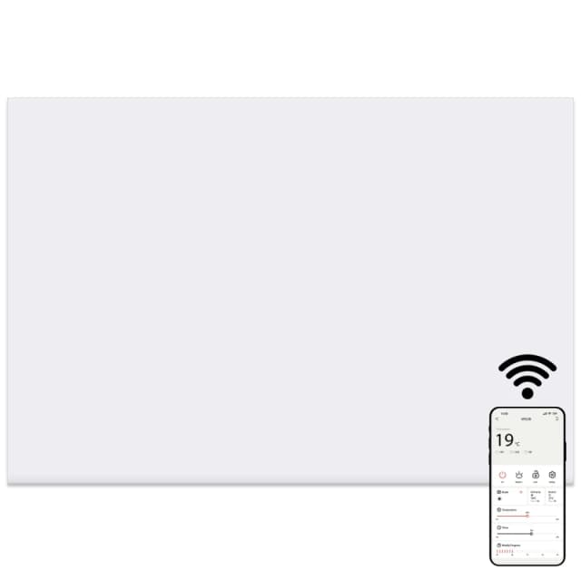 MYLEK Electric Panel Heater WIFI App Controlled Slimline White IPX4 1.2kW White Unisex