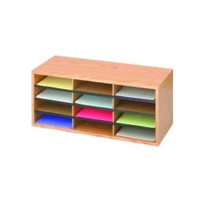 Safco Oak 12 Compartment Literature Organiser 9401MO