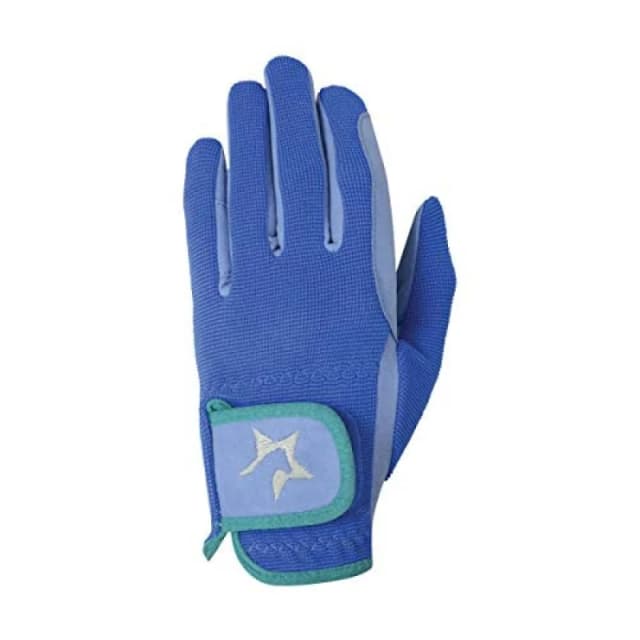 Hy5 Children Zeddy Riding Gloves in Baby Blue Size: XL Baby Blue Unisex XL