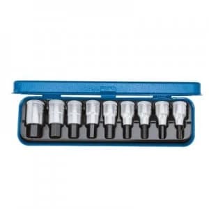 Gedore 6156410 Allen Bit set 9 Piece 1/2 (12.5 mm)