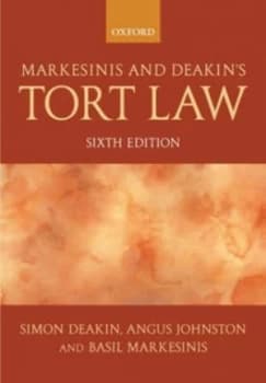 Markesinis and Deakins Tort Law by Fba Simon Deakin Paperback