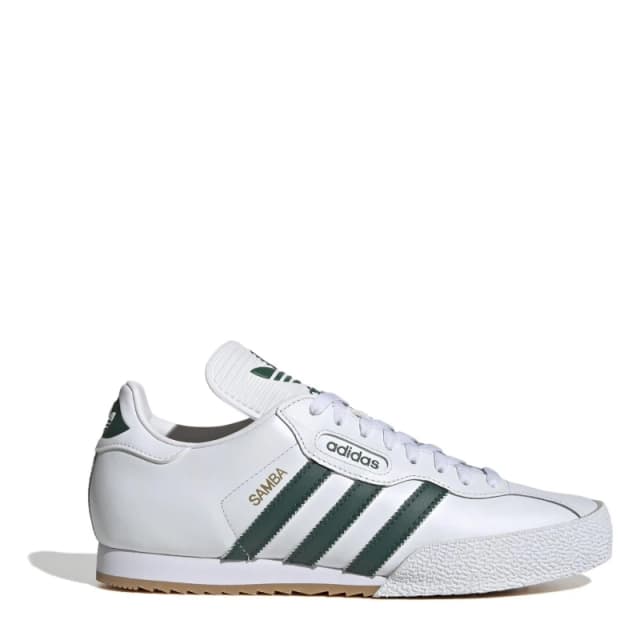 adidas Kids Samba Super Low-Top Trainers White/Green male 3 (35.5)
