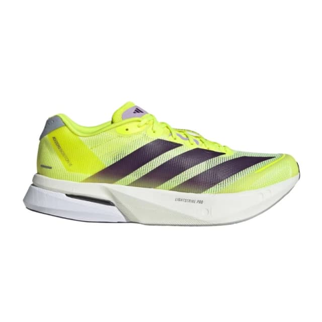 Adidas Adizero Boston 13 Shoes Yellow Purple SS26, Size UK 9