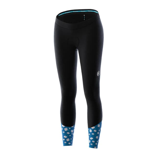 Bicycle Line Womens SOAVE Thermal Slim Fit Cycling Tights Black/Blue female 8 (XS)