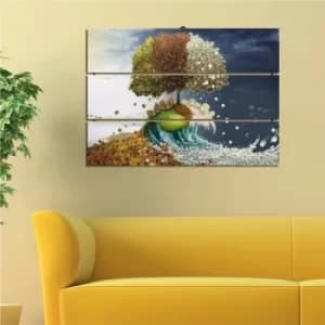 PY26 Multicolor Decorative MDF Painting (3 Pieces)