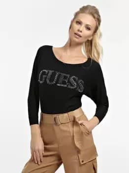 Guess Jewel Details Logo Sweater