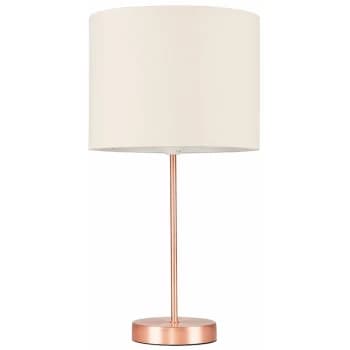 Copper Table Lamp Fabric Lampshades - Beige
