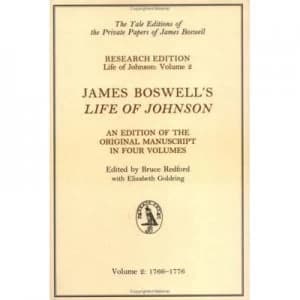James Boswells Life of Johnson Vol. 2 1766-1776 by James Boswell Hardback