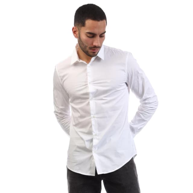 Emporio Armani Stretch Nylon-Blend Shirt White male XS