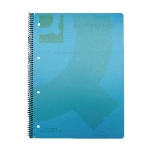 Q-Connect Spiral Bound Polypropylene Notebook 160 Pages A4 Blue Pack