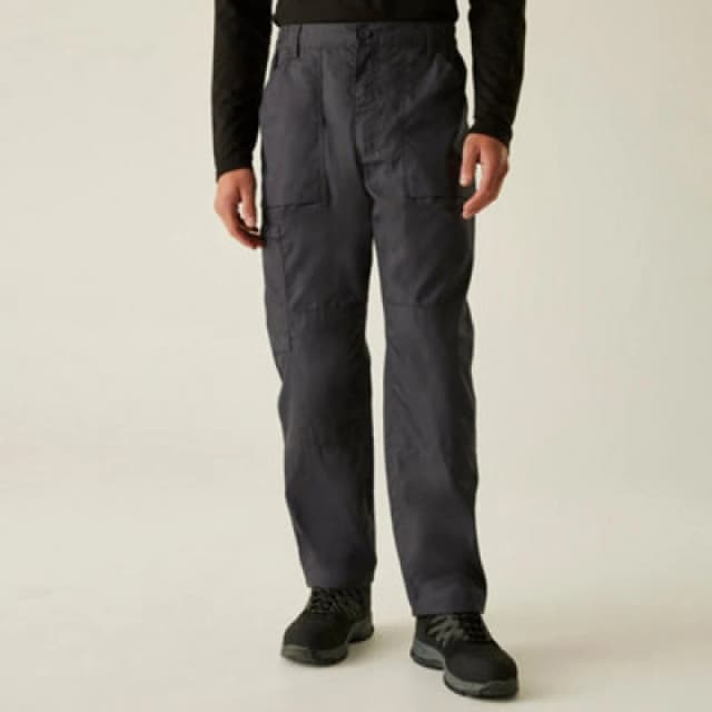 Regatta The Action Trousers are made from a durable polyco Workwear Trousers 34 Grey 44007102034