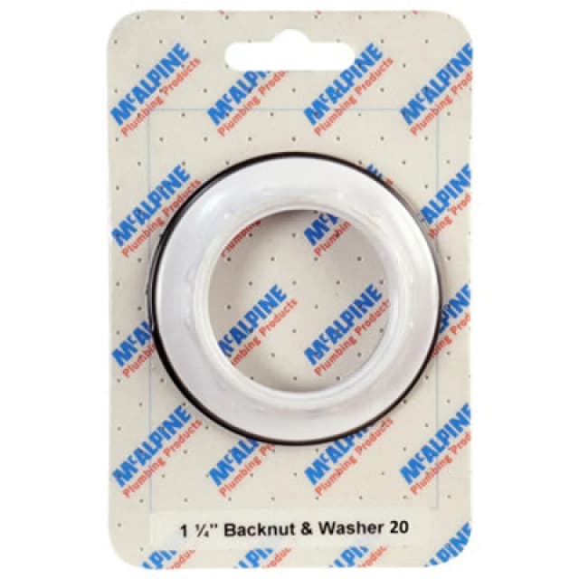 McAlpine CARD-20 1.25" Backnut & Washer - BN1 (1.1/4") White
