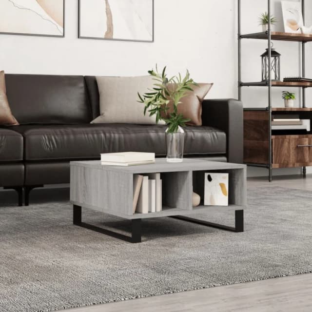 VIDAXL Coffee Table Grey Sonoma 60x60x30cm Engineered Wood Vidaxl 8720845907013