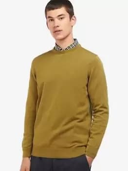 Barbour Pima Cotton Crew Neck Jumper - Green, Size 2XL, Men