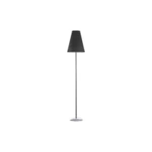 Richard Floor Lamp With Tapered Shade, Black