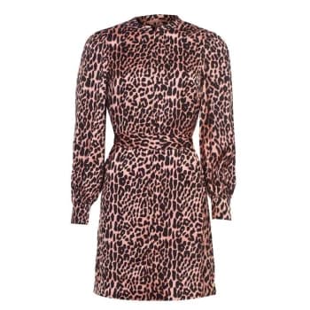 Scotch and Soda Maison Tie Waist Dress - Brown