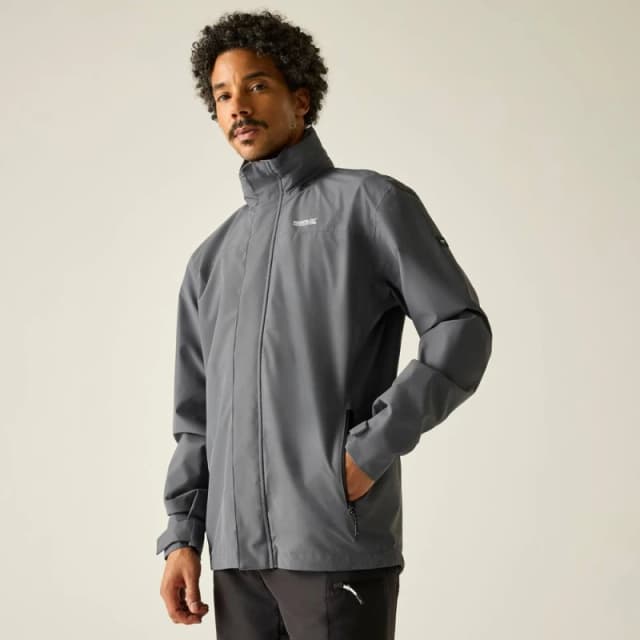 Regatta Mens Matt II Waterproof Shell in Dark Grey Size: Medium Dark Grey Male M