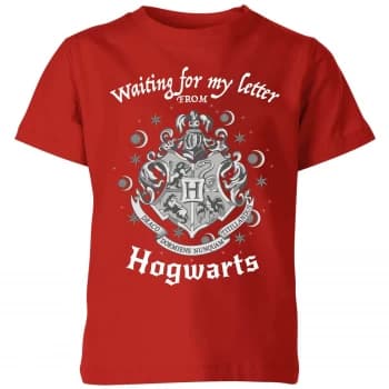 Harry Potter Waiting For My Letter From Hogwarts Kids T-Shirt - Red - 3-4 Years