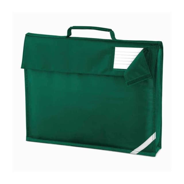 Quadra Mens Reflective Book Bag in Bottle Green Bottle Green Male