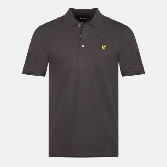 Lyle and Scott Basic Short Sleeve Polo Shirt Gunmetal W635 male S