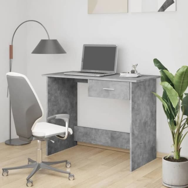 VIDAXL Desk Concrete Grey 100x50x76cm Engineered Wood Vidaxl 8719883739502