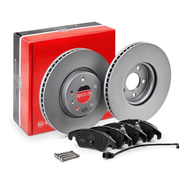 RIDEX 3405B0103 Brake disc and pads set Front Axle, Brake Disc Type: Vented, incl. wear warning contact Brake Set,disc brakes (3405)