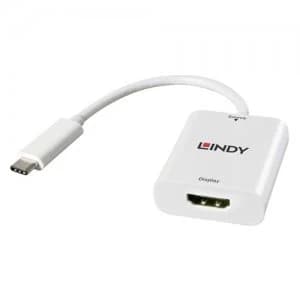 Lindy 43244 cable interface/gender adapter USB 3.1 Type C HDMI White